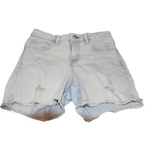 Gap Kids, Midi Denim Shorts, Light Wash, Factory Tears, EGU/LN, Size 12